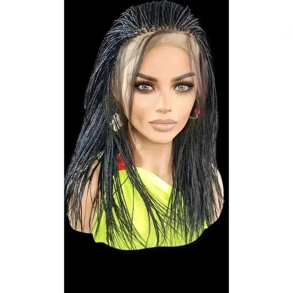 Yassine 18” Full Lace Micro Million Braids Wig Handmade Luxury - Picture 12 of 15